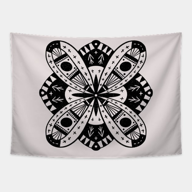 Joyful Winter Quadrant Bloom Tapestry by Bittersweet & Bewitching