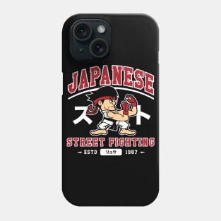 Japanese Street Fighting - Retro Video Game - College Phone Case