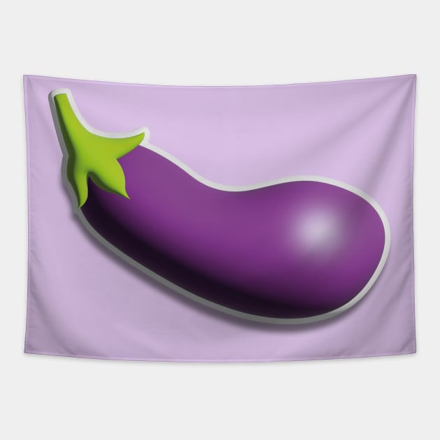 aubergine eggplant icon 3D Tapestry by peterdy