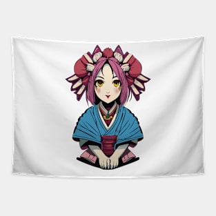 Japanese Beauty Girl Tapestry