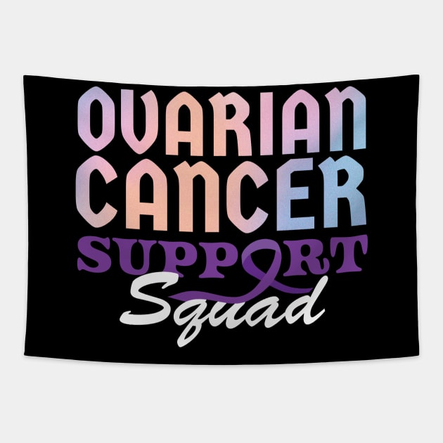 Ovarian Cancer - Colorful Typograph Tapestry by GosokanKelambu