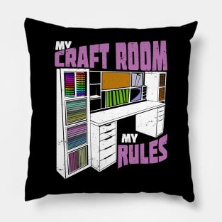 My Craft Room My Rules Scrapbooker Gift Pillow