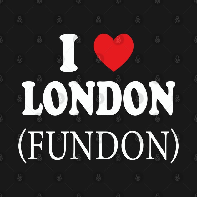 i love london fundon white by mdr design