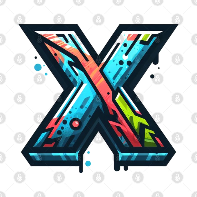 Letter X design graffity style by grappict