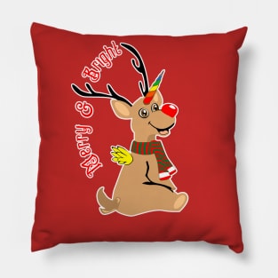 Red Nosed Reindeer Pillow