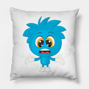 Surprised Cartoon Boy Pillow