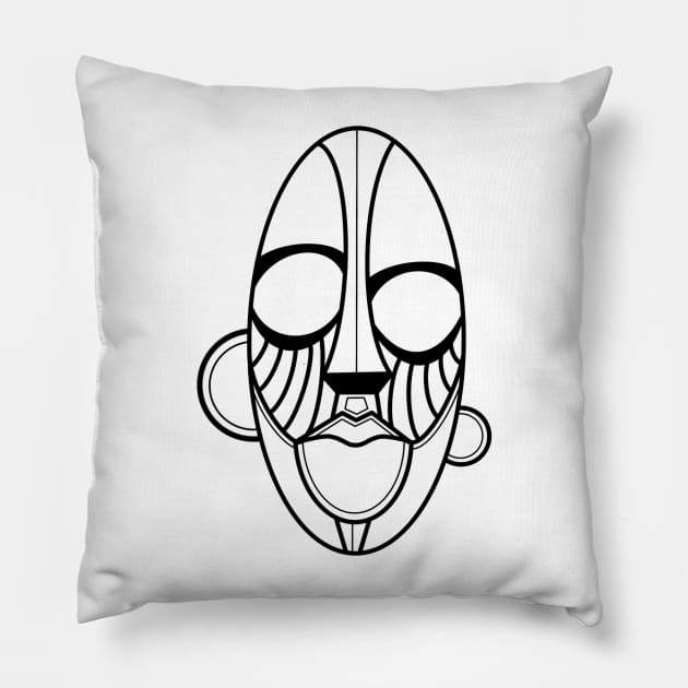 AFRO MASK Pillow by NEXT OF KING