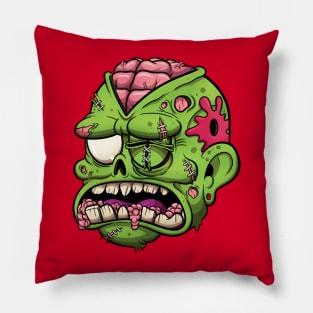 Wounded Zombie Head Pillow