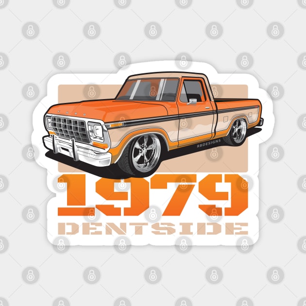 1979 Ford pick up truck, single cab shortbed, two tone. dent side truck. Lowered. Color Magnet by RBDesigns