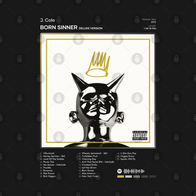 J. Cole - Born Sinner (Deluxe Version) Tracklist Album by 80sRetro