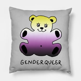 Genderqueer / Non-binary Teddy Bear Pillow