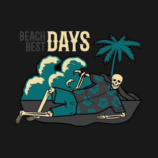 Skeleton on a vacation aloha Hawaiian outfit T-Shirt