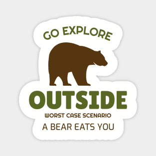 Go Explorer, Worst Case Scenario A Bear Eats You Magnet