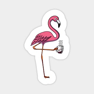 Flamingo Bird Coffee Lover Magnet