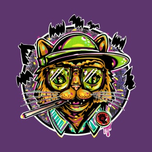 Hunter Thompson Cat T-Shirt