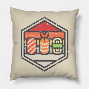 Retro Badge Sushi Light Pillow