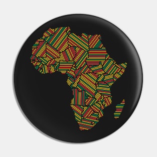 Love Africa African Print Stick Pattern Map Pin