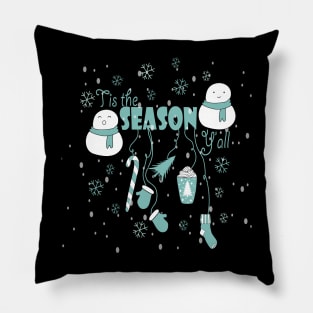 Tis the Season New Year Vibes Cute Holiday Gift Pillow