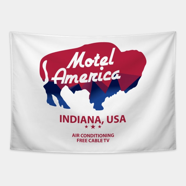 American Gods Motel America Tapestry by GraphicGibbon