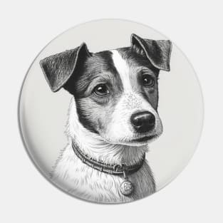 Jack Russell Terrier Pen and Ink Pin