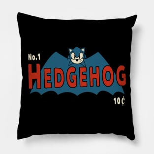 The Hedgehog // Retro Comics Cartoon Movies Gaming Bat Mashup Pillow