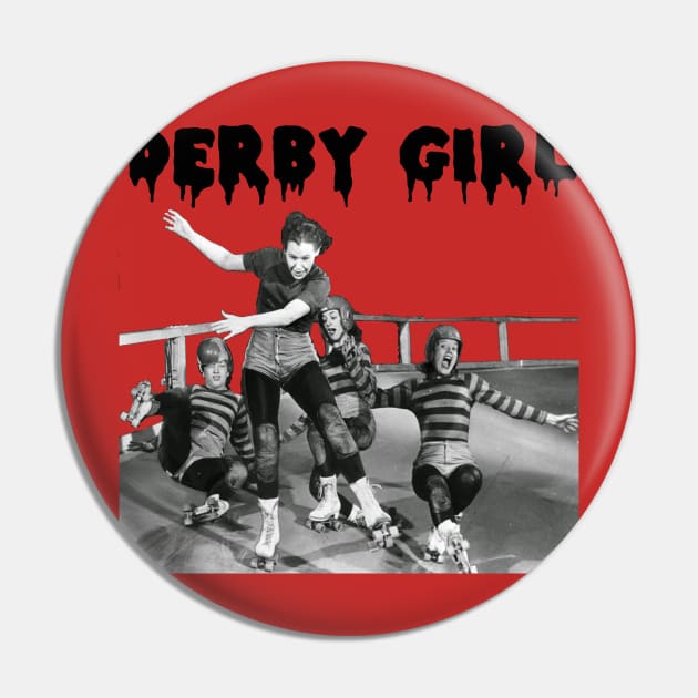 DERBY GIRL ROLLERSKATE VINTAGE ROLLERDERBY gerry murray Pin by Luckythelab