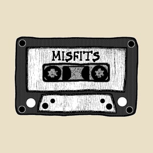 misfits cassette black and white T-Shirt