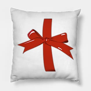 Red Christmas Ribbon #holidays #seasons #festive #design #kirovair Pillow
