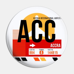 Accra (ACC) Airport // Sunset Baggage Tag Pin