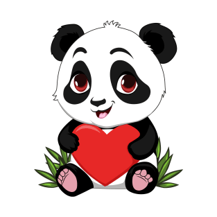 Cute cartoon chibi panda T-Shirt