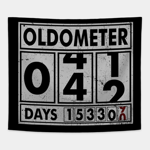 Oldometer 42 Years Old Made In 1976 42nd Birthday 42nd Oldometer Gift Birthday Tapisserie Teepublic De