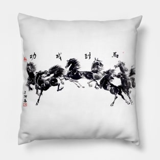 Gallop of the 8 Horses Pillow