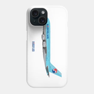 Illustration of Korean Air Airbus A380 Phone Case