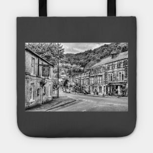 Matlock Bath, Derbyshire, England, Black And White Tote