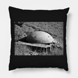 A bomb shelter in Saranda, Albania Pillow