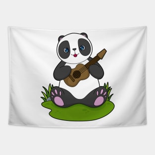 Panda Musician Guitar Music Tapestry