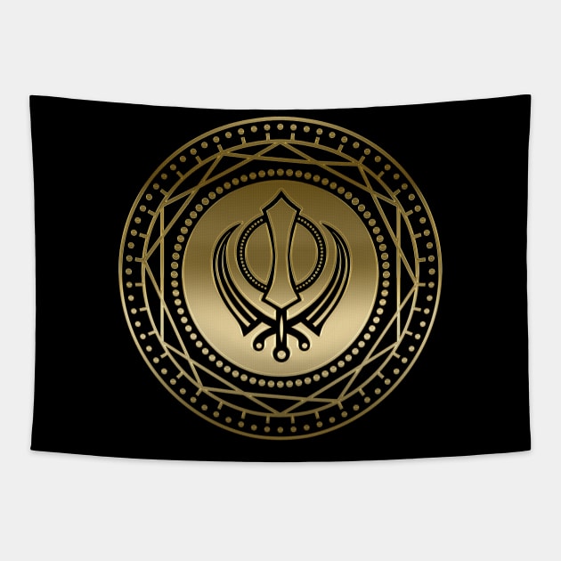 Decorative Khanda symbol Tapestry by Nartissima