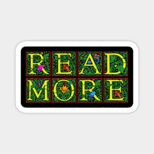 Read More Books - William Morris Letters Magnet