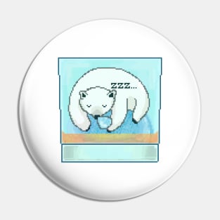 Polar bear sleeping in whiskey on the rocks Pin