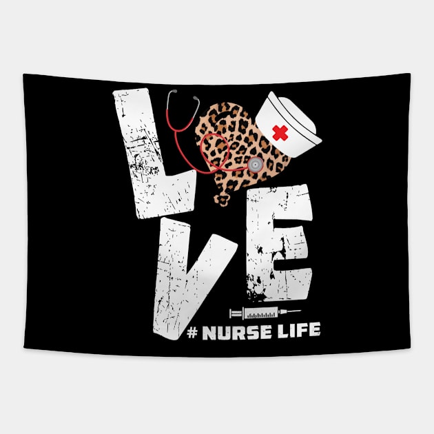 love nurse valentines day 2021 Tapestry by Riyadkhandaker