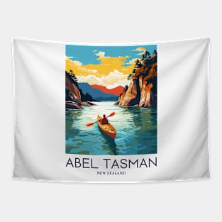 A Pop Art Travel Print of Abel Tasman National Park - New Zealand Tapestry