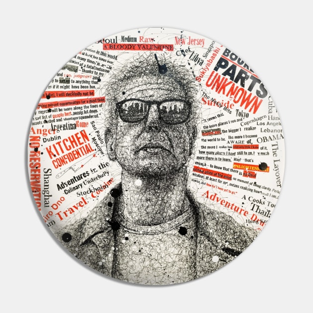 Anthony Bourdain Quote Collage Pin by marat