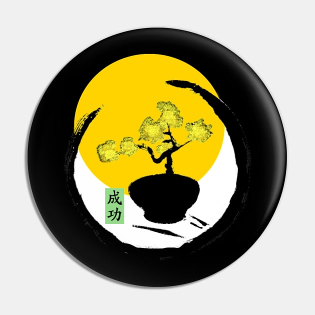 Sumi Bonsai - Enso circle design Pin by Trippy Critters