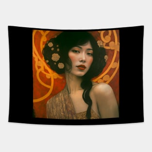 Art Deco Style Woman Tapestry