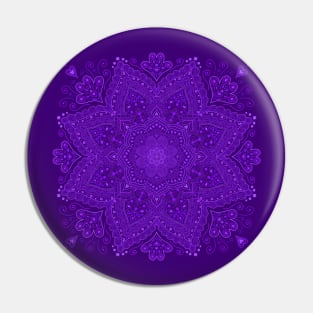 Purple Fantasy Mandala Pin