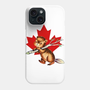 Canadian Beaver working hard Phone Case