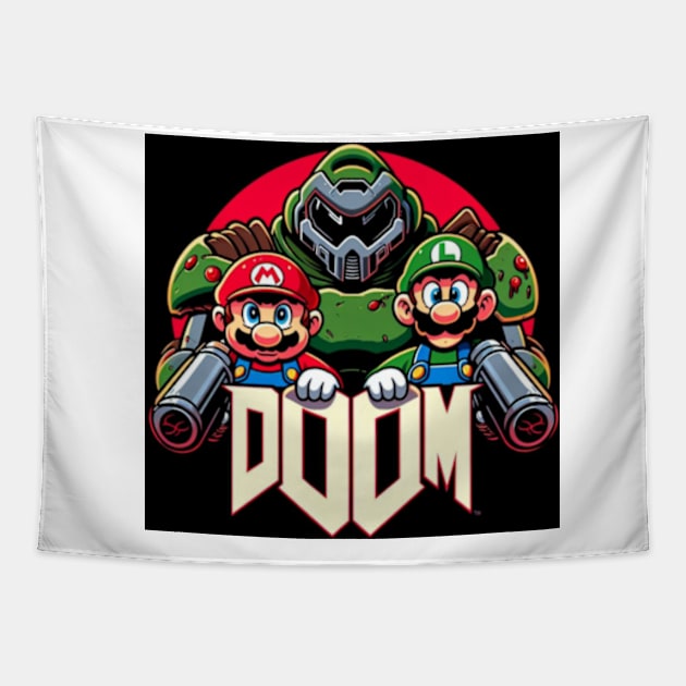 Doom Guy Crossover Tapestry by The Doom Guy