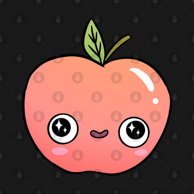 Cute funny apple illustration by Yarafantasyart