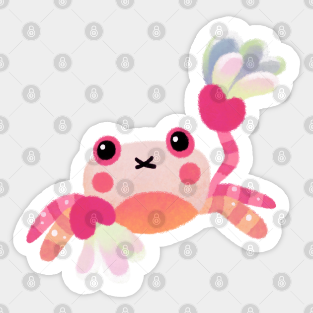 Pom Pom Crab Boxer Crab Sticker Teepublic Uk Pom Pom Crab Boxer Crab Sticker Teepublic Uk