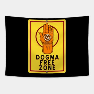 Dogma Free Zone Palm Sign Tapestry